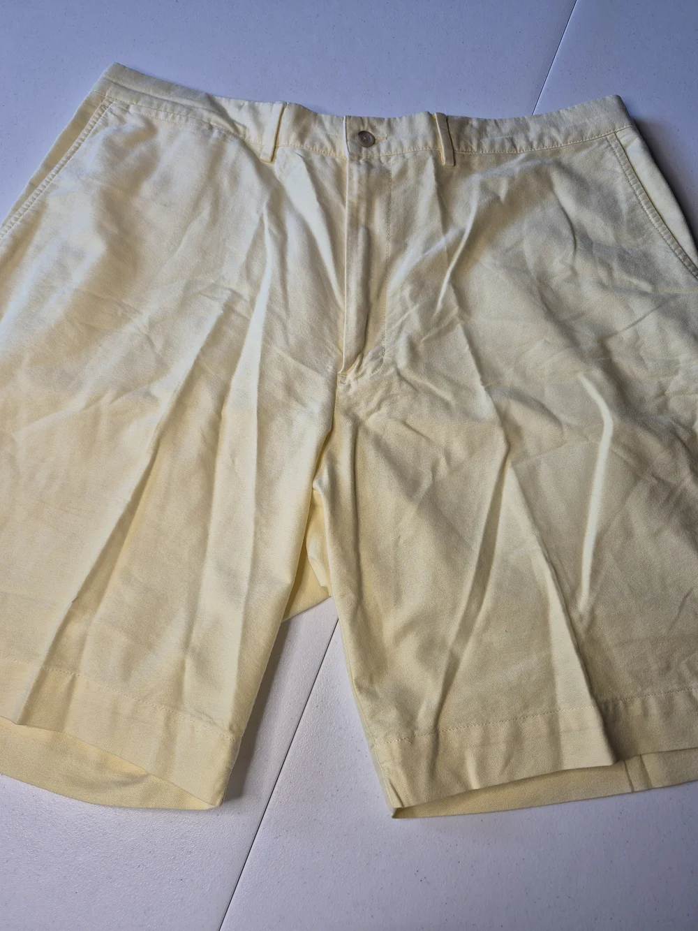 Polo by Ralph Lauren Pale Yellow Flat Front Men's Shorts 4759/4
